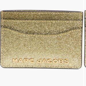 Marc Jacobs Gold Glitter Card Holder